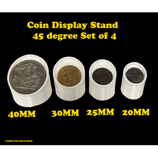 Coin Display Stand 45 degree Set of 4