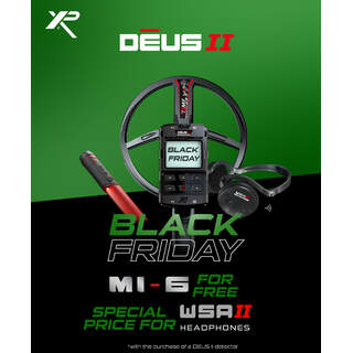 XP Deus II with 9" FMF Coil & RC + MI6 pinpointer & WSAII Headphones