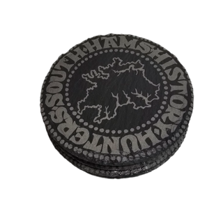 South Hams History Hunters - Natural Slate Coasters Set of 4