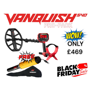 Minelab Vanquish 540 Pro + Free Pro Find 35 + Carry bag